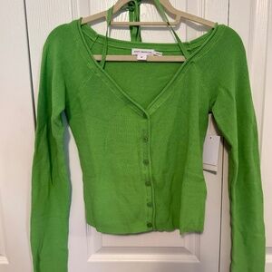 NWT Good American Rib Knit Off Shoulder Top